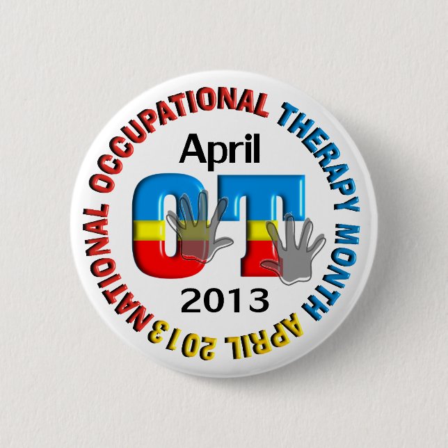 Beschäftigungstherapie-Monat knöpft 2013 Button (Vorderseite)