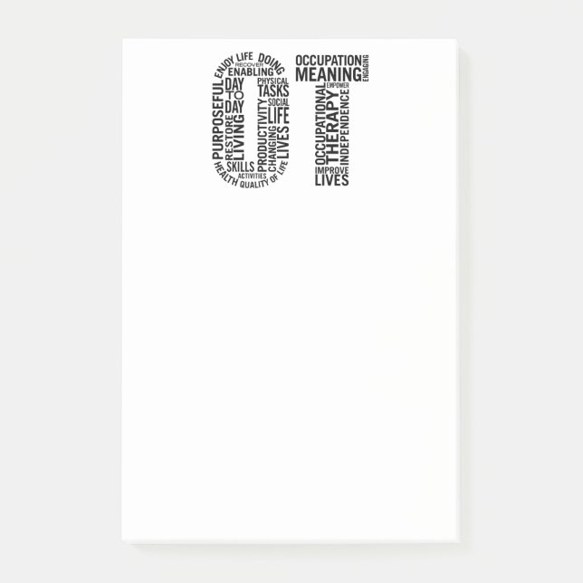 Beschäftigungstherapie OT Post-it Klebezettel (Vorderseite)