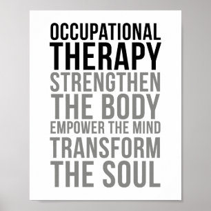 Beschäftigungstherapie-Zitate Poster
