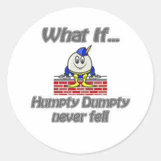 bescheidener Dummy ist nie gefallen Runder Aufkleber