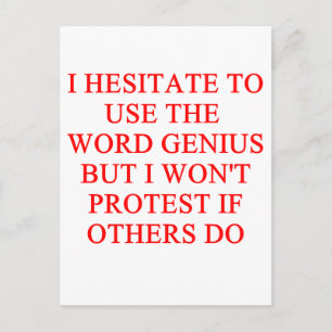 bescheidener Genie-Witz Postkarte