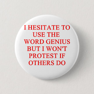 bescheidener Geniewitz Button