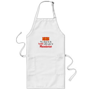 Bescheidener Macedonian Lange Schürze