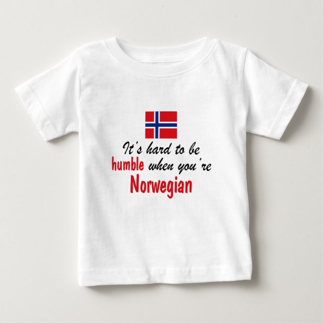 Bescheidener Norweger Baby T-shirt (Vorderseite)