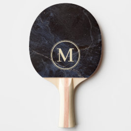 Bescheidenes Dunkles Steinmonogramm Tischtennis Schläger