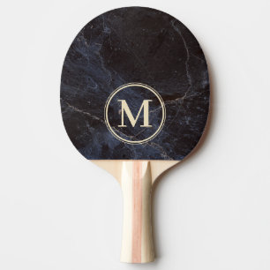 Bescheidenes Dunkles Steinmonogramm Tischtennis Schläger