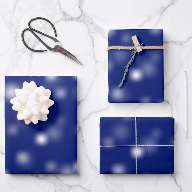 Bescheidenes Weiß, spielerisch und willkürlich ver Geschenkpapier Set (Vorderseite)