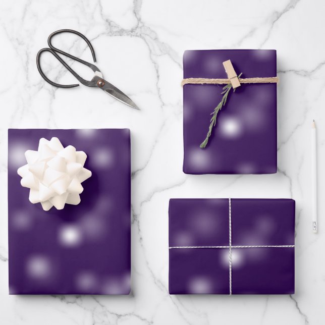 Bescheidenes Weiß, spielerisch und willkürlich ver Geschenkpapier Set (Vorderseite)