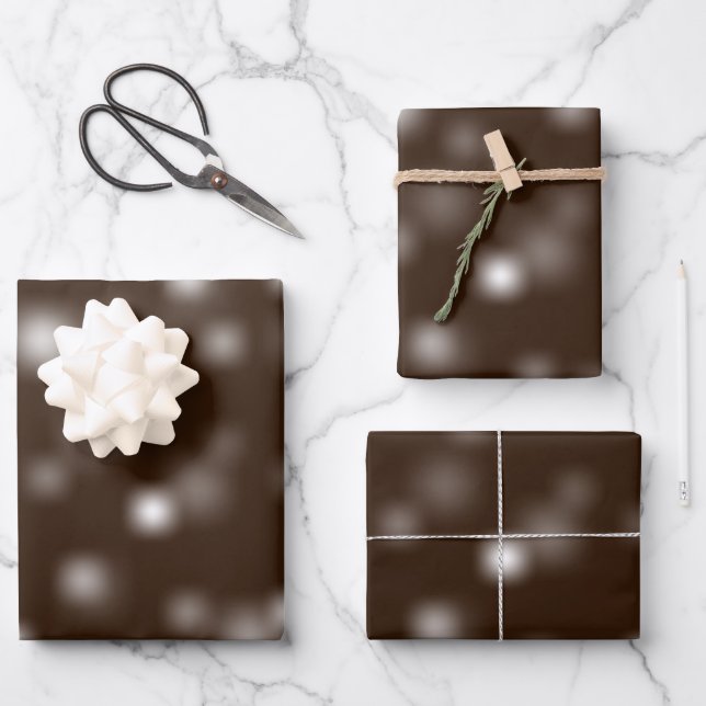 Bescheidenes Weiß, spielerisch und willkürlich ver Geschenkpapier Set (Vorderseite)