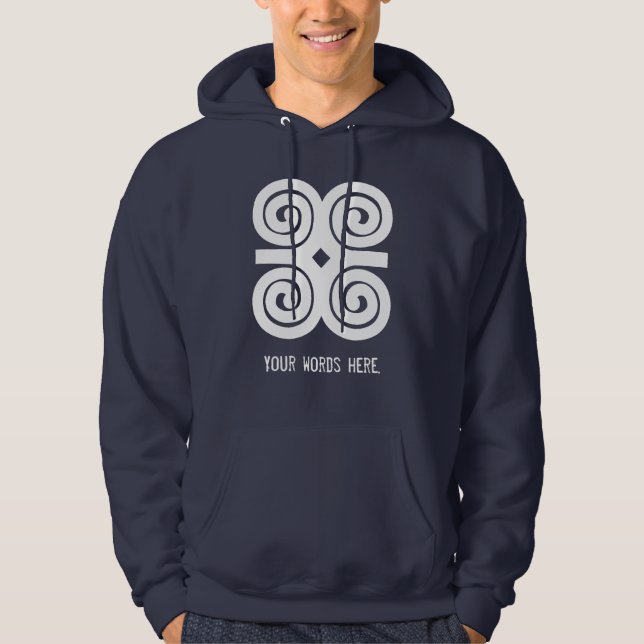Bescheidenheit Adinkra Symbol Dwennimmen Stärken-| Hoodie (Vorderseite)