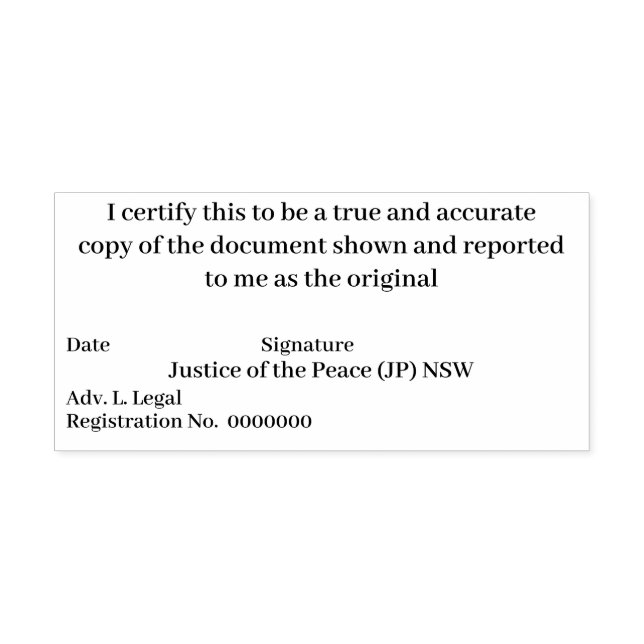 Bescheinigung der wahren Kopie des Originals "Gere Permastempel (Design)