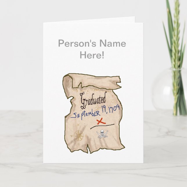 Bescheinigung des Abschlusses der Piratenschule Karte (Vorderseite)