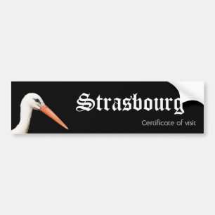 Bescheinigung für Besucher von Straßburg Autoaufkleber