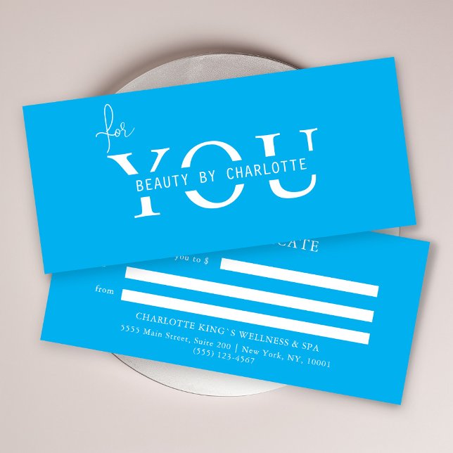 BESCHEINIGUNG FÜR UNTERNEHMEN (Personalized, BUSINESS GIFT CERTIFICATE! Blue & White, modern, minimal with a luxury touch.
)