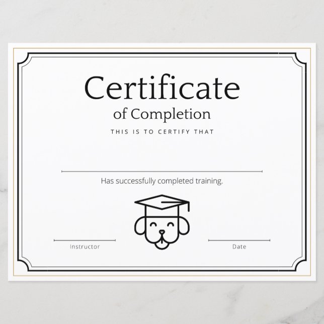 Bescheinigung über den Abschluss der Heimtierausbi (Vorderseite)