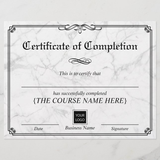 Bescheinigung über den Abschluss Vintager Rahmen (Vorderseite)