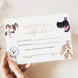 Bescheinigung über die Adoption von Welpen