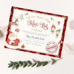 Bescheinigung über die Nizza-Liste des Weihnachtsm Einladung<br><div class="desc">Offizielles Santa's Nice List Zertifikat. Matching-Elemente verfügbar.</div>