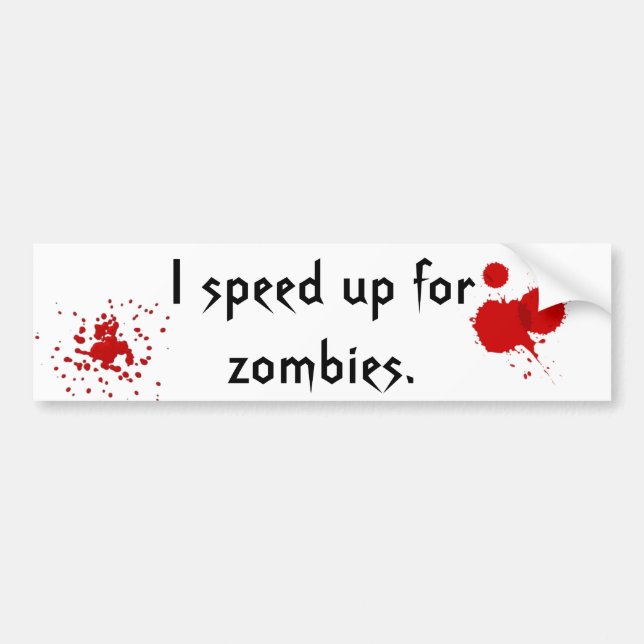 Beschleunigen Sie für Zombies Autoaufkleber (Vorne)
