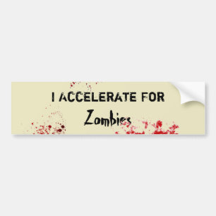 Beschleunigen Sie sich für Zombies Autoaufkleber