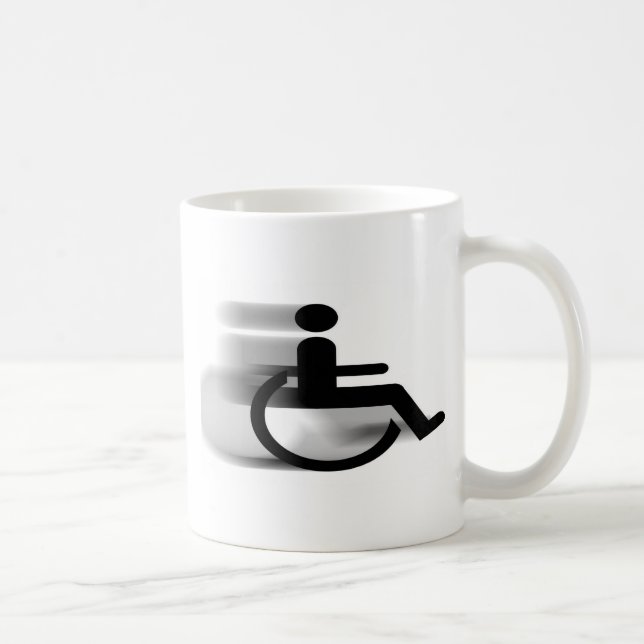 Beschleunigenrollstuhl-Tasse Kaffeetasse (Rechts)