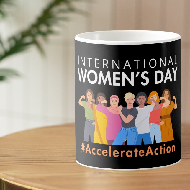 Beschleunigte Aktion Internationaler Frauentag 202 Kaffeetasse (Von Creator hochgeladen)