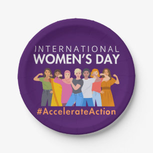 Beschleunigte Aktion Internationaler Frauentag 202 Pappteller