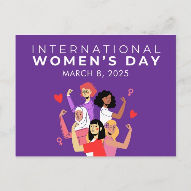 Beschleunigte Aktion Internationaler Frauentag 202 Postkarte (Vorderseite)
