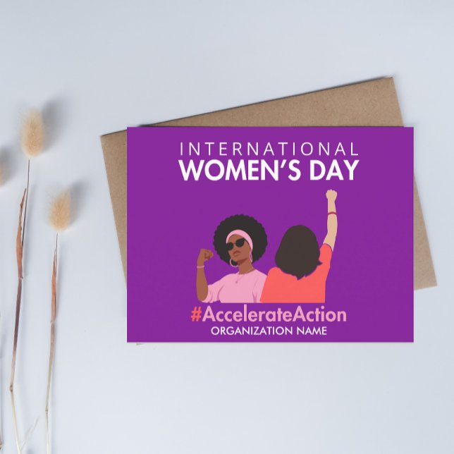 Beschleunigte Aktion Internationaler Frauentag 202 Postkarte (Von Creator hochgeladen)
