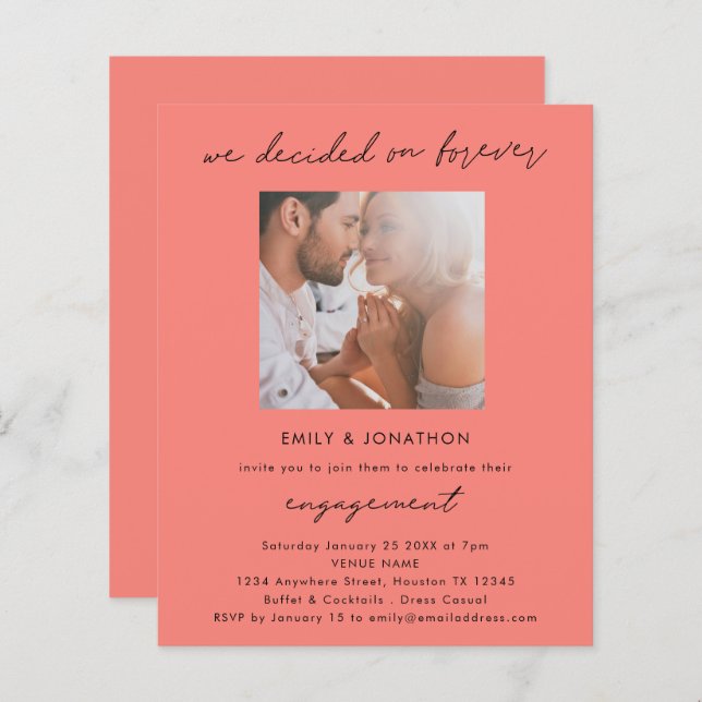 Beschluss über die Verlobung von Forever Foto (Vorne/Hinten)