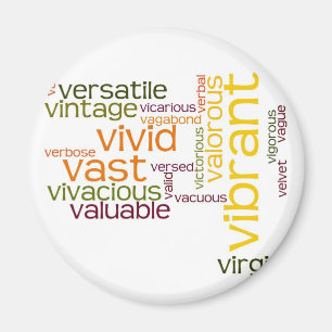 Beschreiben Sie sich selbst mit Adjektiven - V Magnet