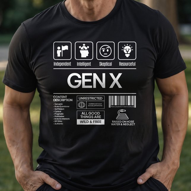 Beschreibende Eigenschaften der Sonnengeneration X T-Shirt (Von Creator hochgeladen)