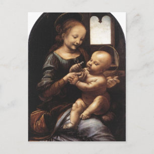 Beschreibung Benois Madonna Leonardo da Vinci Oil Postkarte