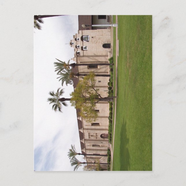 Beschreibung Mission San Gabriel Arcangel in San G Postkarte (Vorderseite)