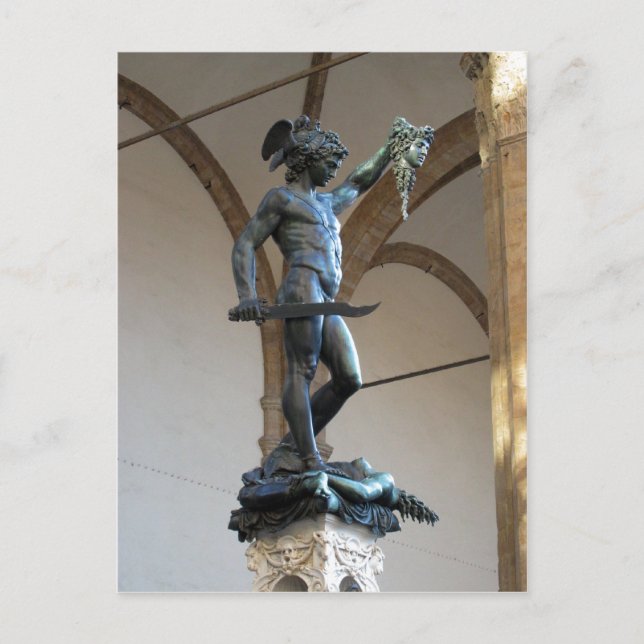 Beschreibung Perseus-Statue, Piazza della Signor Postkarte (Vorderseite)