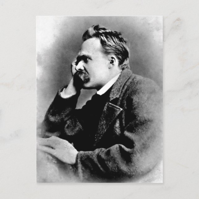 Beschreibung Portrait von Friedrich Nietzsche, 188 Postkarte (Vorderseite)
