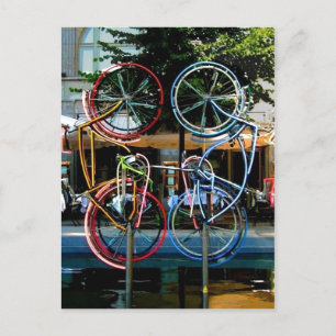 Beschreibung Robert Rauschenberg Riding Bikes , Ob Postkarte