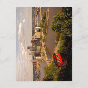 Beschreibung Sicht auf die Innenstadt en:Pittsburg Postkarte