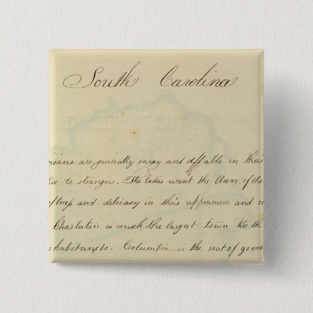Beschreibung von South Carolina Button (Vorderseite)