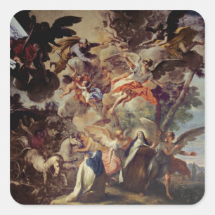 Beschreibung von St. Joseph zu St. Theresa Quadratischer Aufkleber