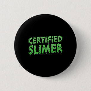 Beschriebener Slimer Halloween-Slime Button