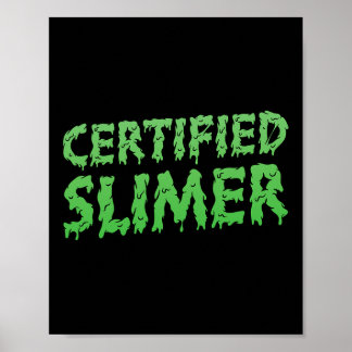 Beschriebener Slimer Halloween-Slime Poster