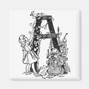 Beschriften Sie "A" im Garten - Magnet