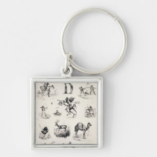 Beschriften Sie D von einer Alphabetzündkapsel, Schlüsselanhänger