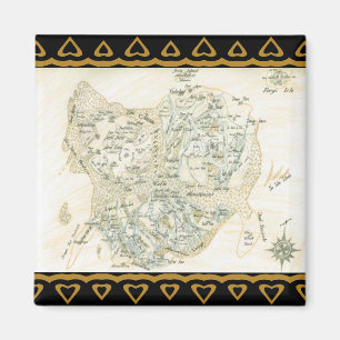 Beschriftete Karte von Trino Magnet