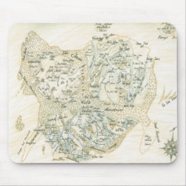 Beschriftete Karte von Trino Mousepad