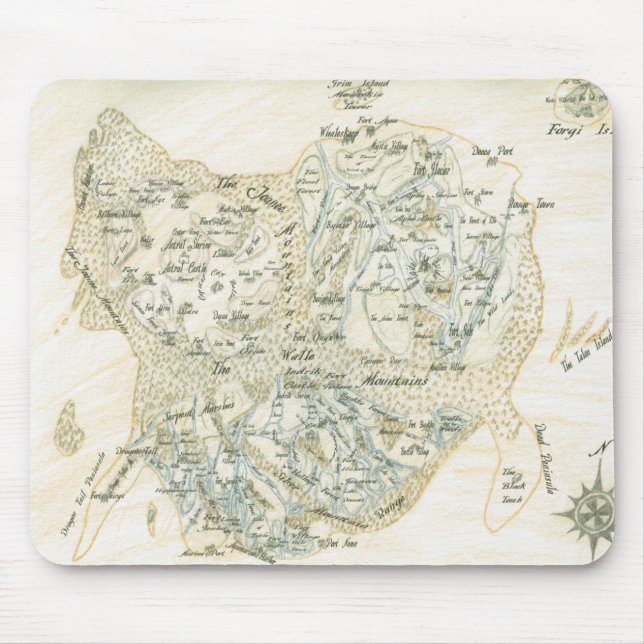 Beschriftete Karte von Trino Mousepad (Vorne)