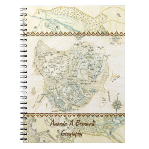 Beschriftete Karte von Trino Notizblock