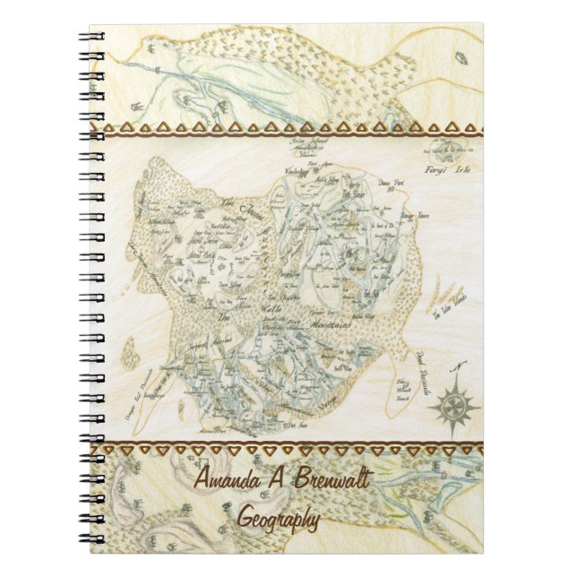 Beschriftete Karte von Trino Notizblock (Vorderseite)