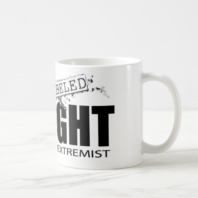 BESCHRIFTETER RECHTE-EXTREMIST TASSE (Rechts)